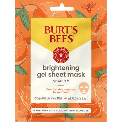 Burt's Bees Brightening Gel Sheet Mask With Vitamin C, 99.5% Natural Origin