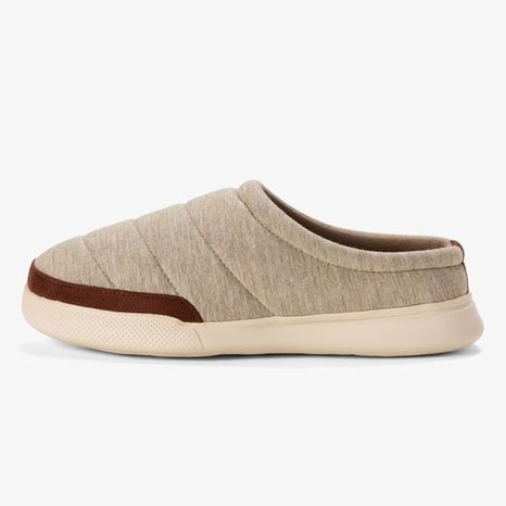 Dluxe by Dearfoams Men's Monte Slide Slippers, M - Tan