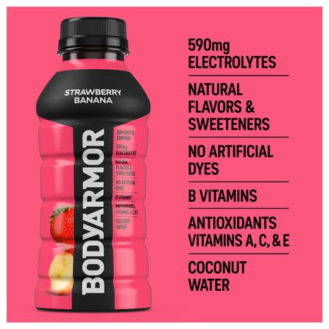 BODYARMOR Strawberry Banana Sports Drink Bottles