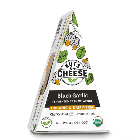 Nuts For Cheese Organic Black Garlic Dairy Free Fermented Cashew Cheese