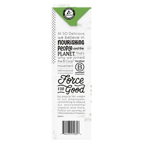 So Delicious Dairy Free Shelf Stable Unsweetened Organic Coconut Milk, Creamy and Delicious Vegan and Gluten Free Plant Based Milk Alternative, 32 fl oz Carton