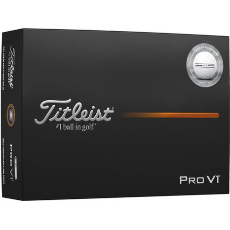Titleist 2025 Pro V1 Enhanced Alignment Golf Balls - White