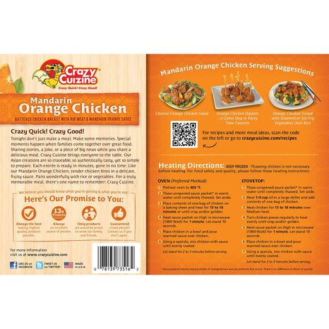 Crazy Cuizine Mandarin Orange Chicken No Antibiotics Ever