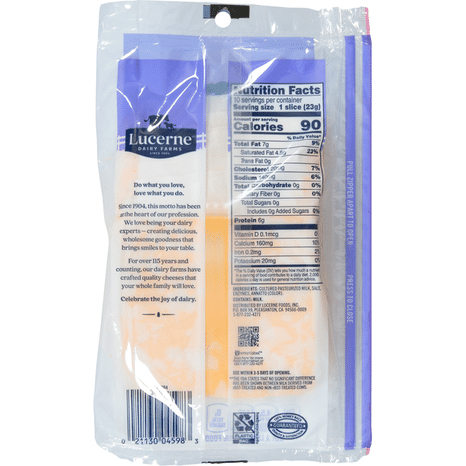 Lucerne Cheese Slices, Colby Jack