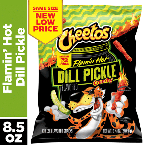 Cheetos Crunchy Cheese Flavored Snacks Flamin' Hot Dill Pickle