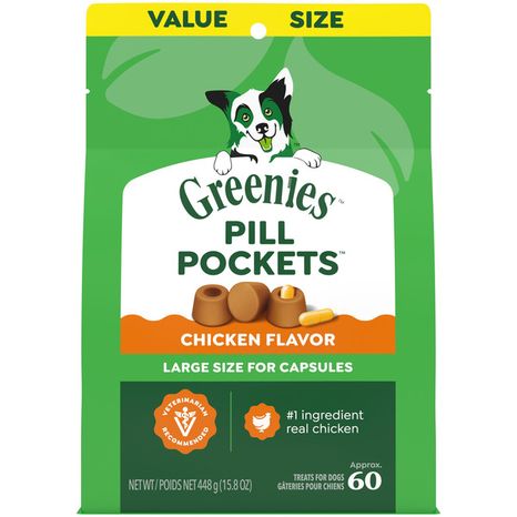 GREENIES Pill Pockets Chicken Flavor Capsule Size Dog Treats