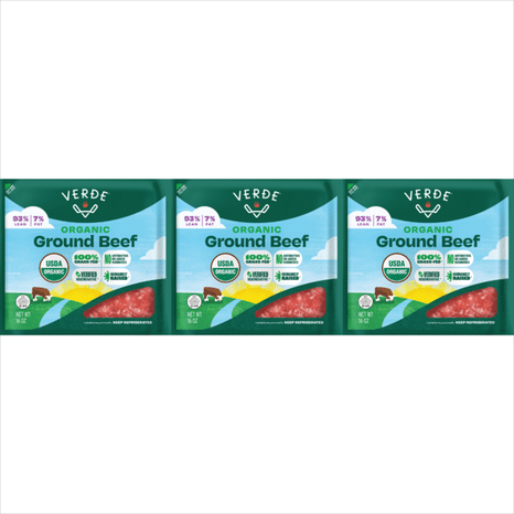 Verde Farms 93/7, Organic, 100% Grass-Fed, Ground Beef Family Pack