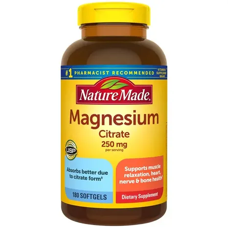 Nature Made Magnesium Citrate 250 mg Softgels