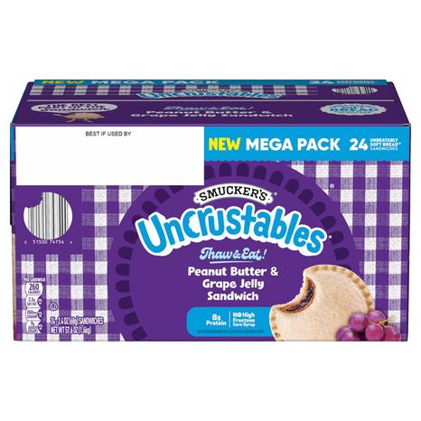 Smucker's Uncrustables Peanut Butter & Grape Jelly Sandwiches