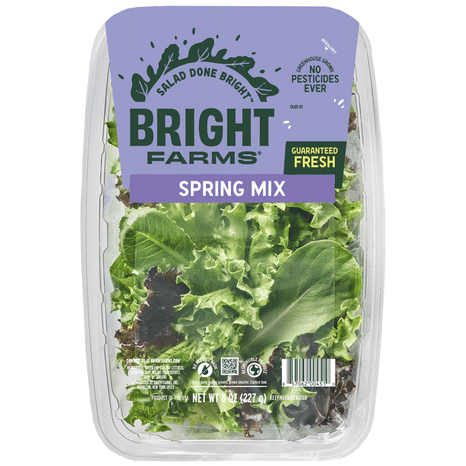 Bright Farms Green and Red Leaf Lettuces, Beet Greens, Assorted Baby Greens
