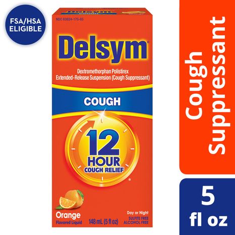 DELSYM® Delsym Adult Cough Suppressant Liquid, Orange Flavor, 5 Ounce