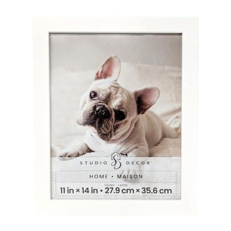 Studio Decor Home Flat Frame, 11 x 14 in - White