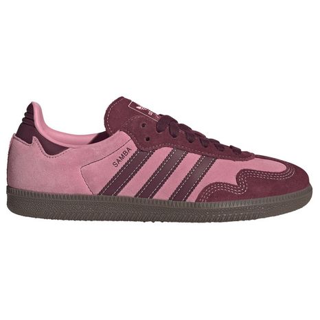 adidas Women's Samba OG Shoes, Size 8.5, Medium/B - Pink Spark/Shadow Red