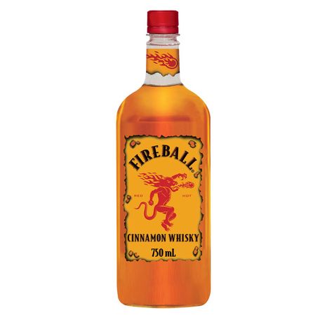 Fireball Cinnamon Whiskey, Cinnamon Whisky, Liquor, 66 Proof