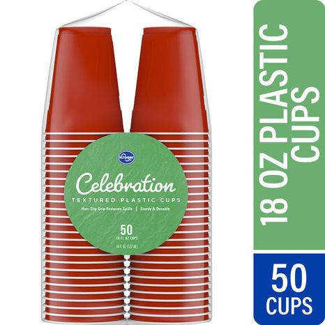 Kroger Textured Plastic Cups - 18 Fluid Ounces