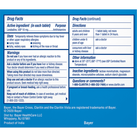 Claritin 24 Hour Non-Drowsy Allergy Tablets
