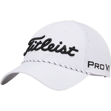 Titleist Men's Tour Breezer Golf Hat, One Size - White & Black