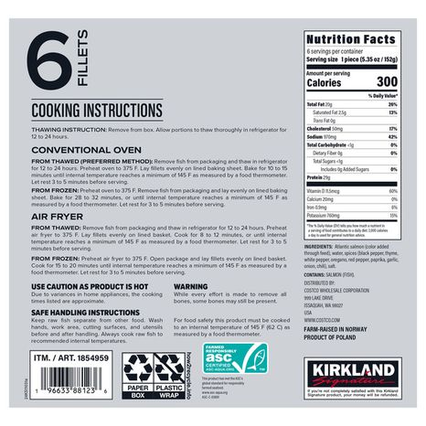 Kirkland Signature Frozen Blackened Atlantic Salmon Fillets