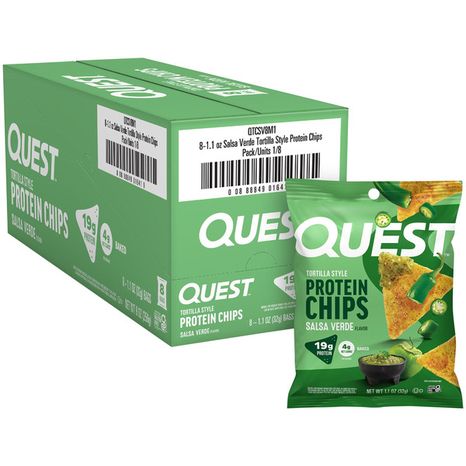 Quest Tortilla Style Salsa Verde Flavor Protein Chips