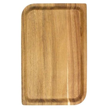 At Home Acacia Wood Rectangle Serving Tray