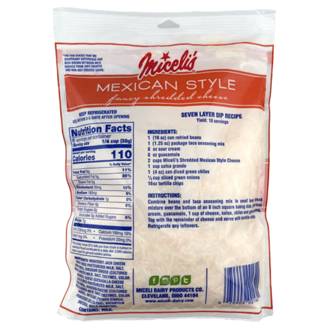 Miceli's Mexican Style Cheese, Fancy Shredded