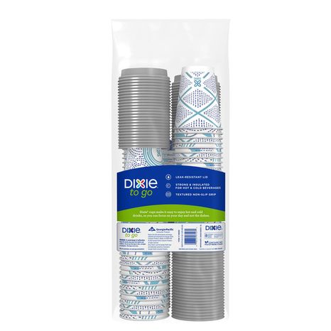 Dixie Paper Coffee Cups & Lids, 12oz Disposable Hot Cups (Variety Pack)