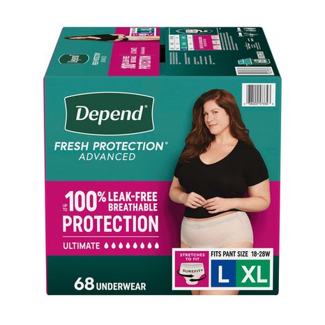 Depend Fresh Protection Advanced for Women, L-XL