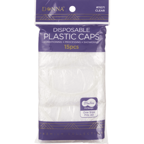 Donna Plastic Caps, Disposable, Clear, One Size Fits All