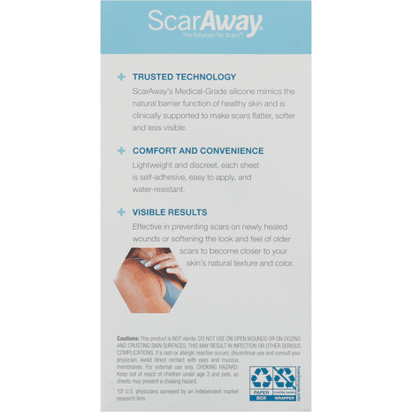 ScarAway Scar Sheets, Clear Silicone