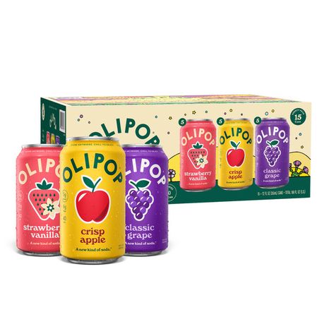 OLIPOP 6g Fiber Prebiotic Soda, Variety Pack