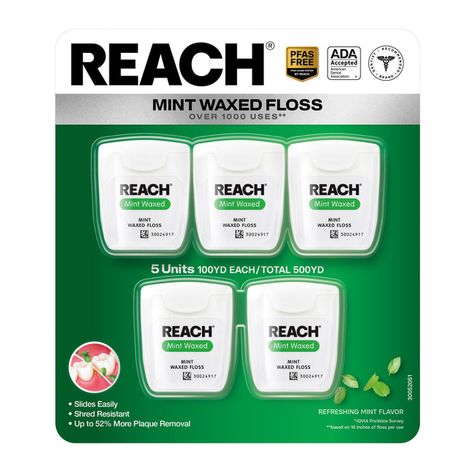 REACH Mint Waxed Dental Floss