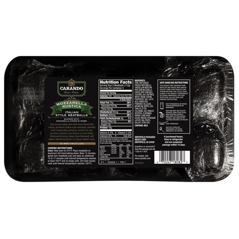 Carando Mozzarella Rustica Italian Style Meatballs