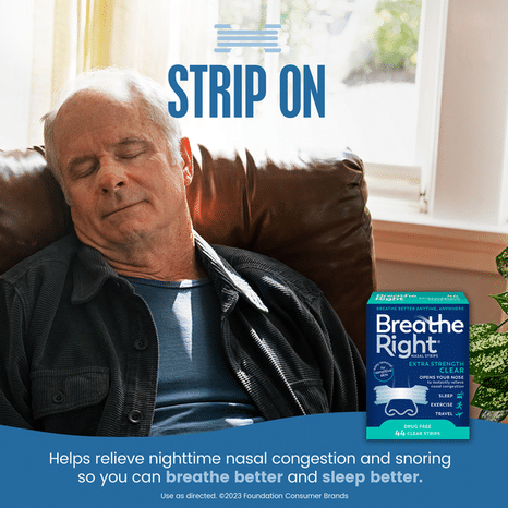 Breathe Right Nasal Strips, Extra Strength, Clear
