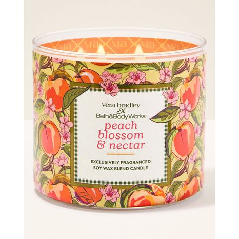 Bath & Body Works Peach Blossom & Nectar 3-Wick Candle