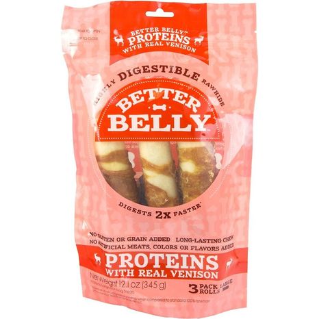 Better Belly Proteins With Real Venison Large Roll Dog Treats