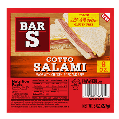 Bar-S Cotto Salami Lunch Meat