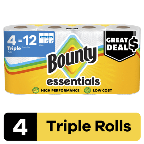 Bounty Essentials Paper Towels Select-A-Size , 4 Count