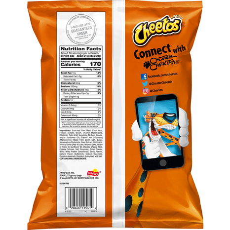 Cheetos Flamin Hot Crunchy Party Size Cheese Flavored Snacks