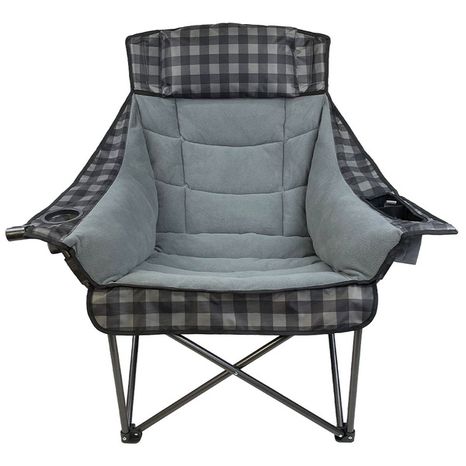 Venture Forward Buffalo Plaid Ultra Padded Chair - Grey