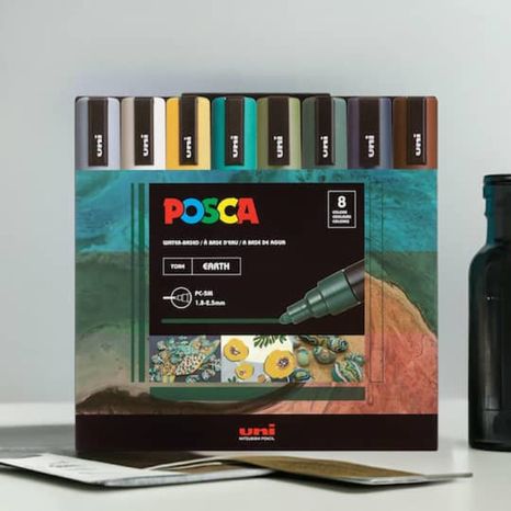 POSCA Medium Tip Earth Tones Paint Marker Set