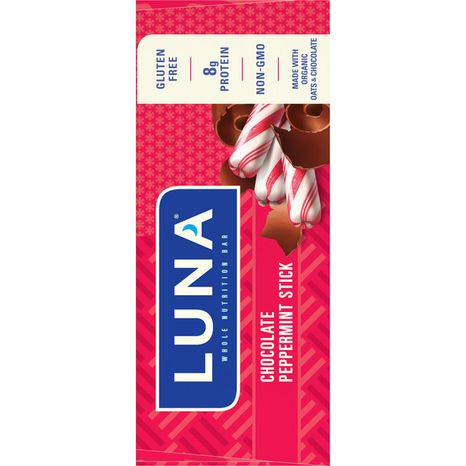 Luna Chocolate Peppermint Stick Flavor Gluten Free Snack Bars