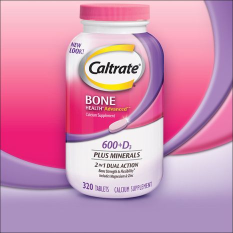 Caltrate Bone Health Advanced 600+D3 Plus Minerals Calcium Supplement Tablets