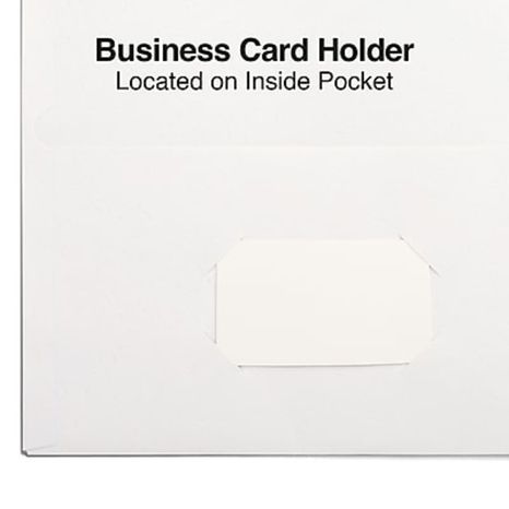 Staples 13384-CC White 2-Pocket Folders