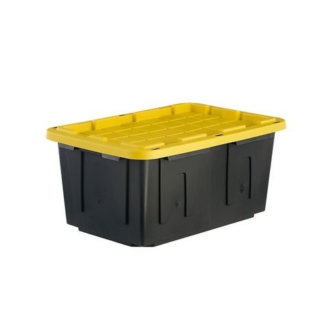 Commander 27 Gallon Black Tote with Standard Snap Lid