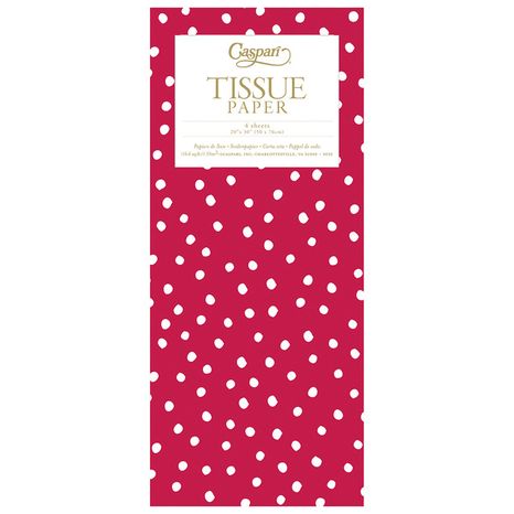 Caspari 20" x 30" Painted Dots Red Tissue