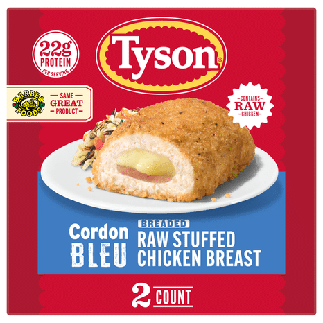 Tyson Breaded & Stuffed Chicken Cordon Bleu