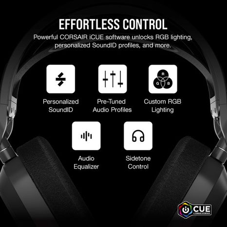 CORSAIR HS80 MAX Wireless Bluetooth Gaming Headset - Steel Gray