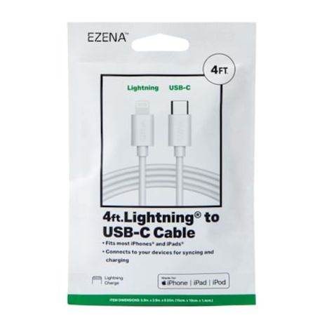 Ezena Lightning To USB-C Cable, Large