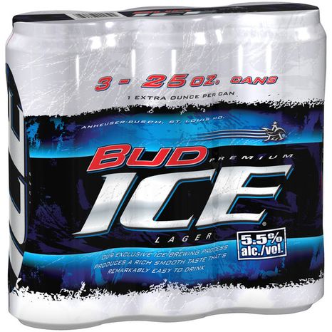 Bud Ice Beer, 3 Pack 25 Fl. Oz. Cans
