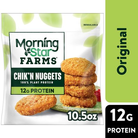 Morning Star Farms Original Plant Based Chik'n Nuggets, Vegan Chicken, 10.5 oz